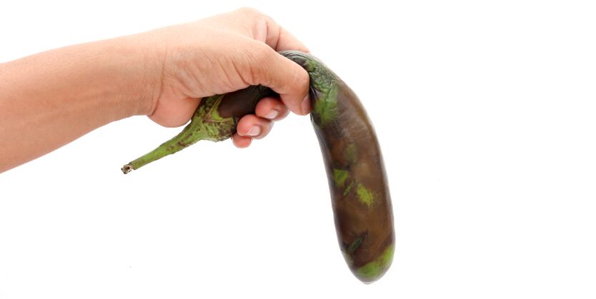 flabby vegetables symbolize harmful food for potency