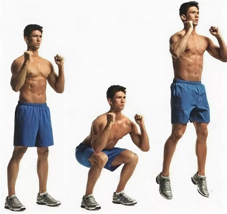 Jump squats will help a man achieve an erection quickly and for a long time